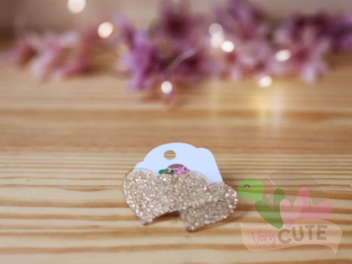 Aros Corazón Acrílico 2