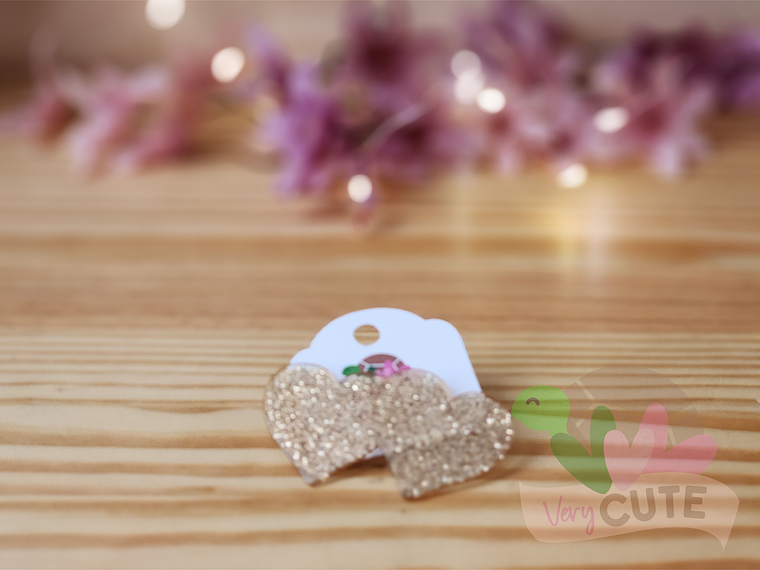 Aros Corazón Acrílico 2