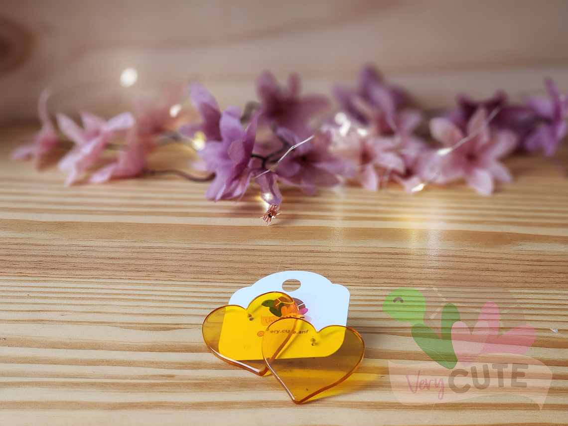 Aros Corazón Acrílico 4