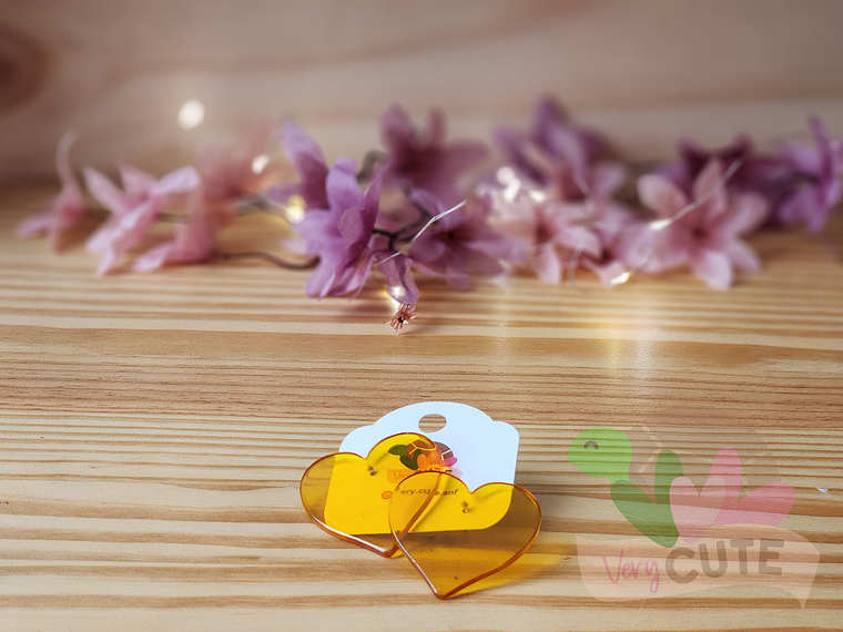 Aros Corazón Acrílico 4