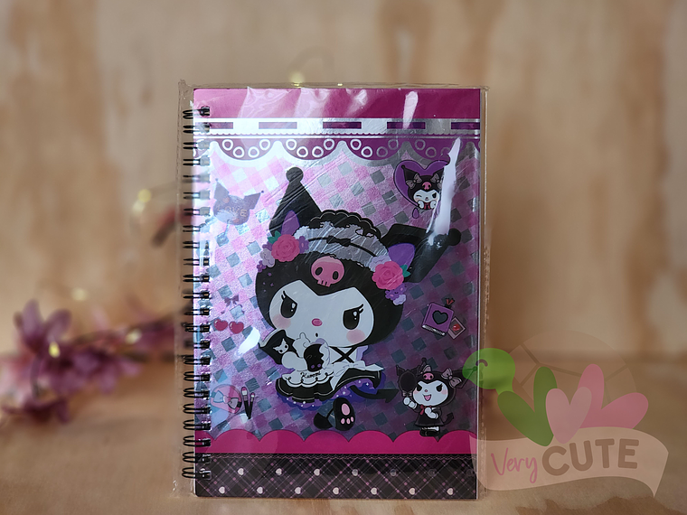 Libreta Argollada Holográfica Kuromi - Diseños 2