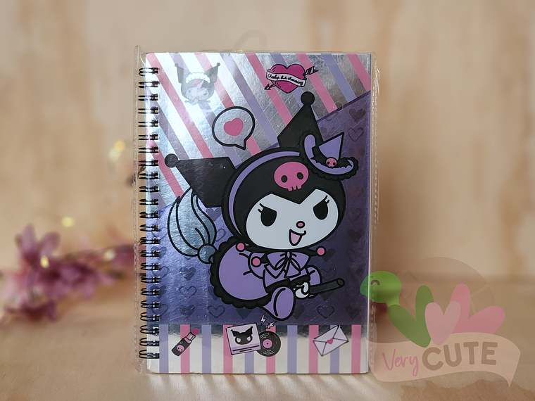 Libreta Argollada Holográfica Kuromi - Diseños 3