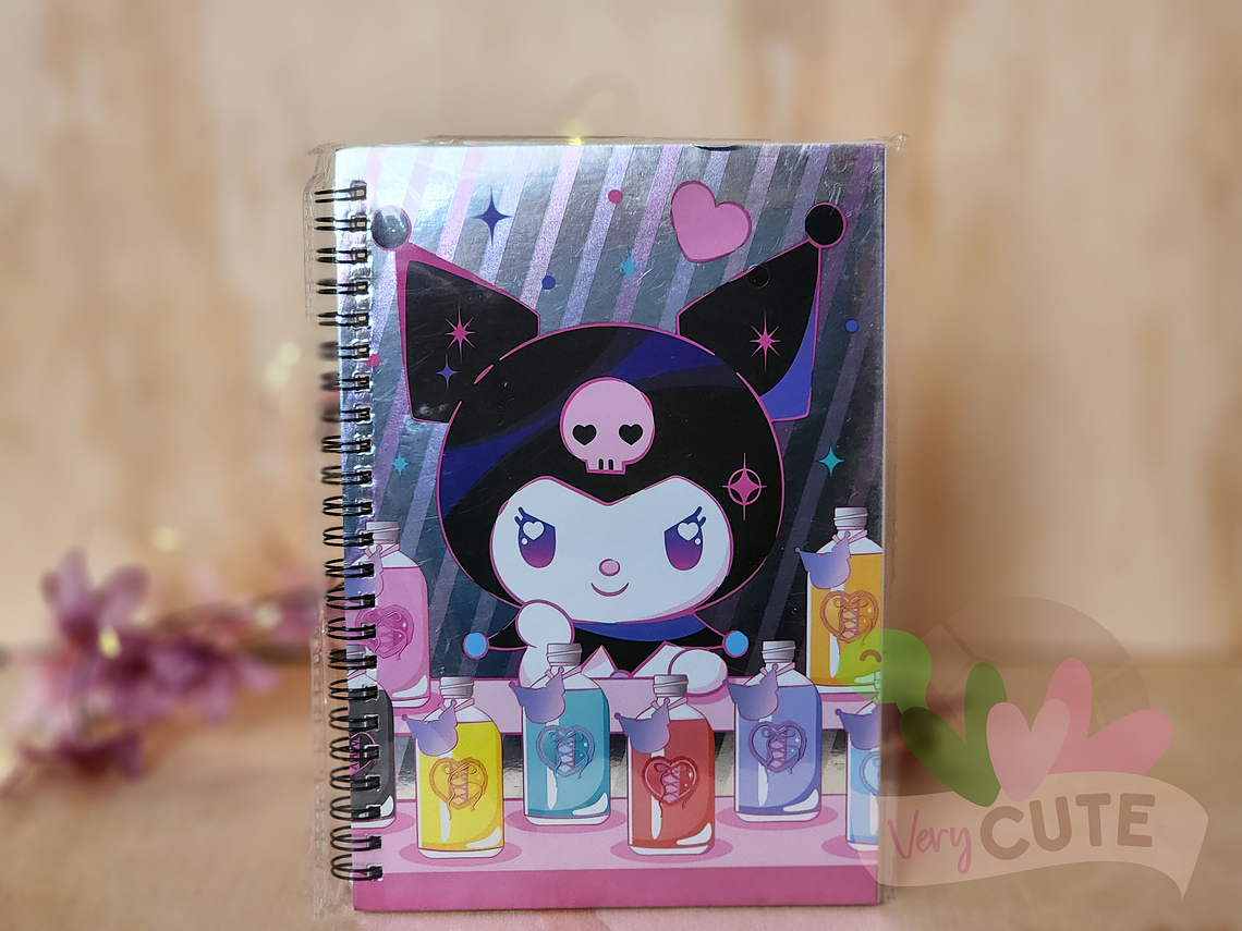 Libreta Argollada Holográfica Kuromi - Diseños 4