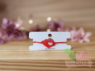 Pulseras Miyuki - Corazón Rojo