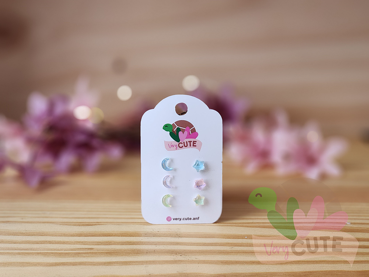 Trio Aritos Transparencia - Estrella Luna 2