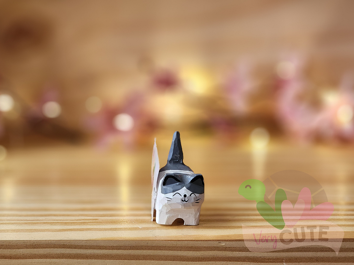Adorno de Gatito de Madera 2