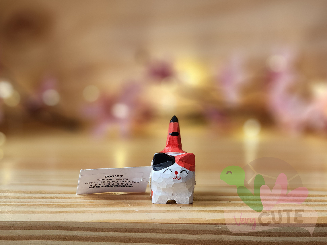 Adorno de Gatito de Madera 1