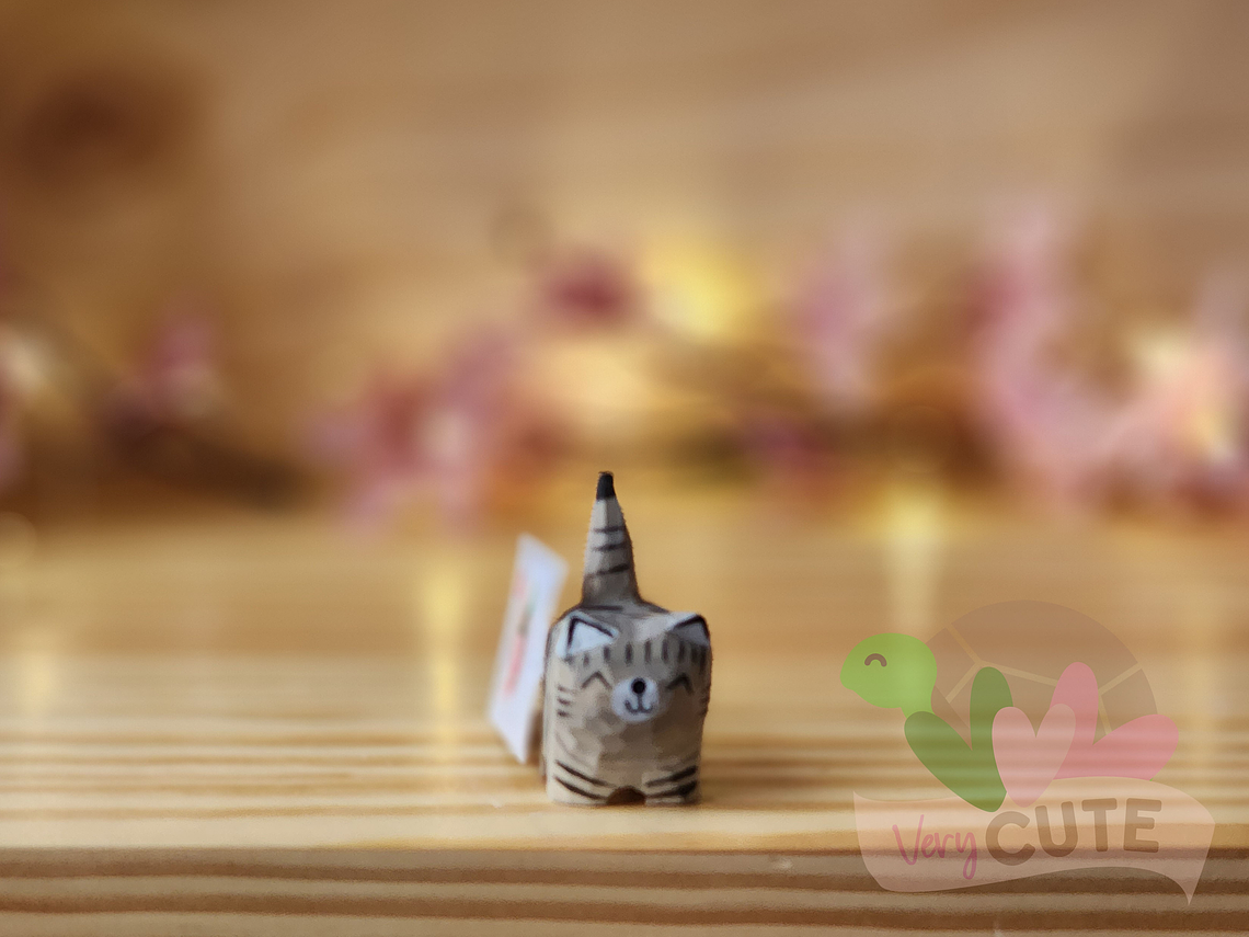 Adorno de Gatito de Madera 3