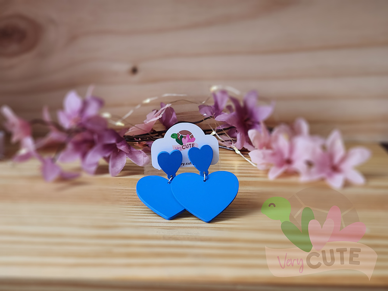 Aros Colgante Corazón - Colores 1