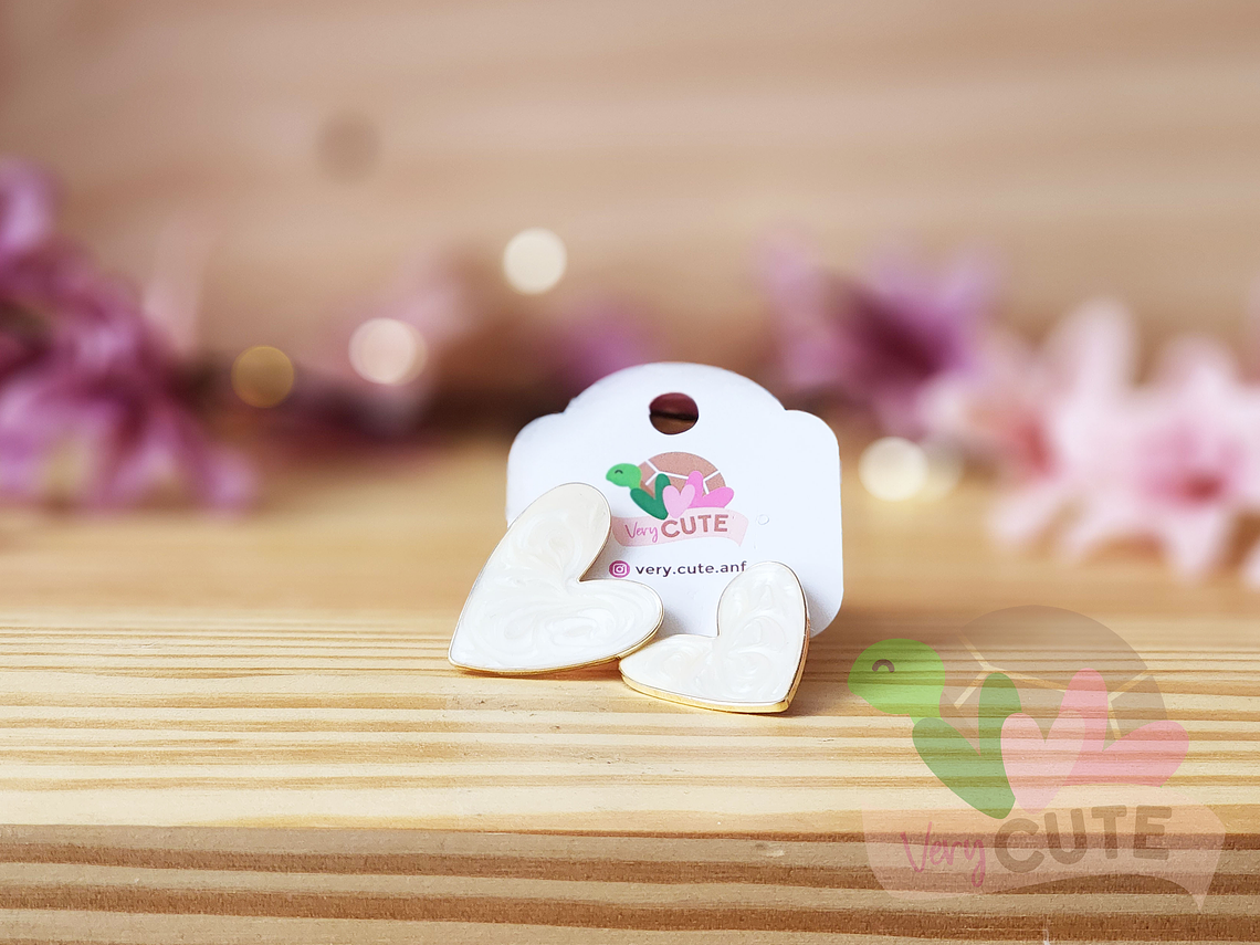 Aros Corazón Esmaltado 6