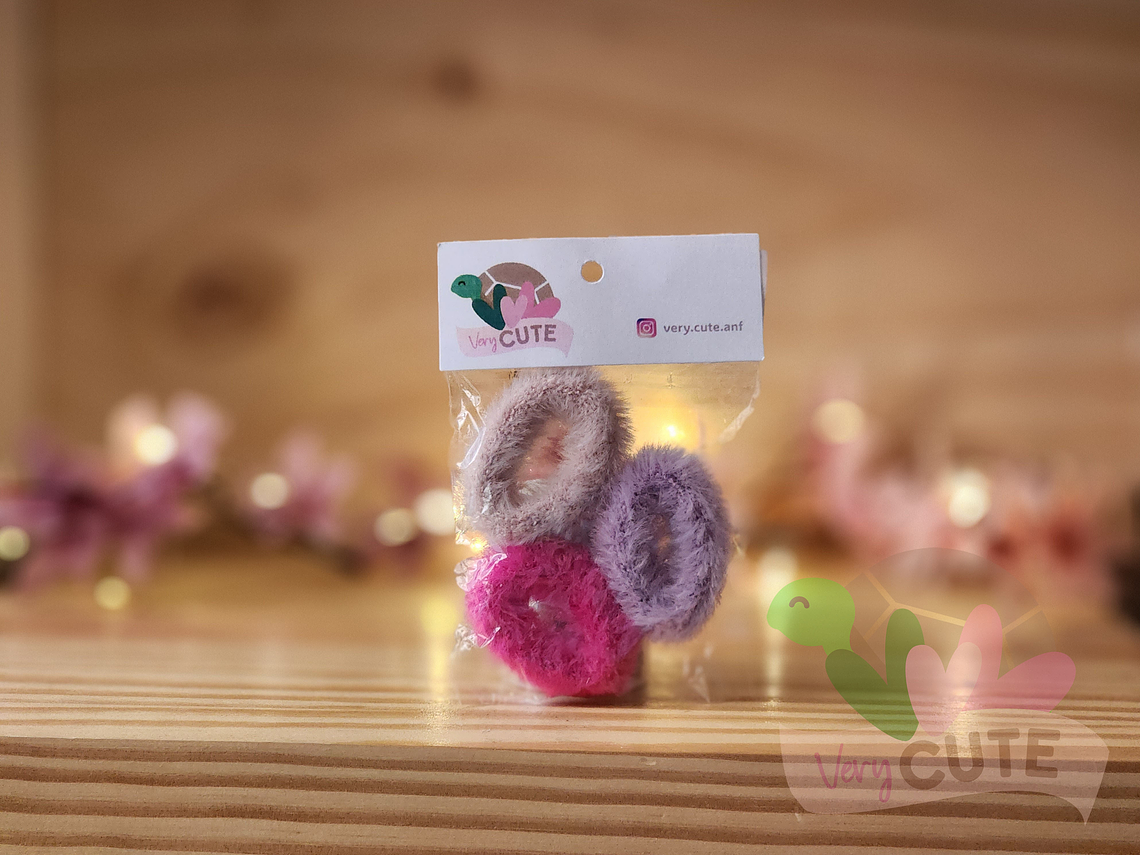 Set 3 Colet Peludos - Pequeño 1