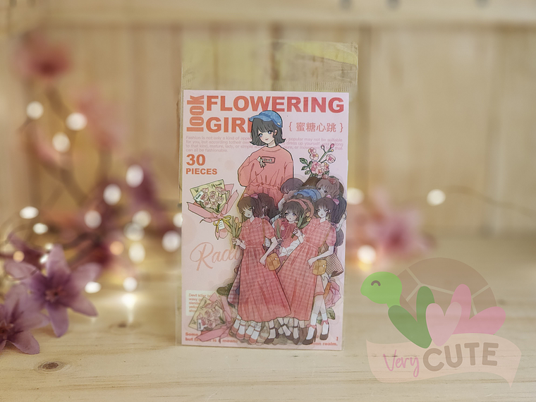 Stickers Flowering Girl - 30 piezas 3
