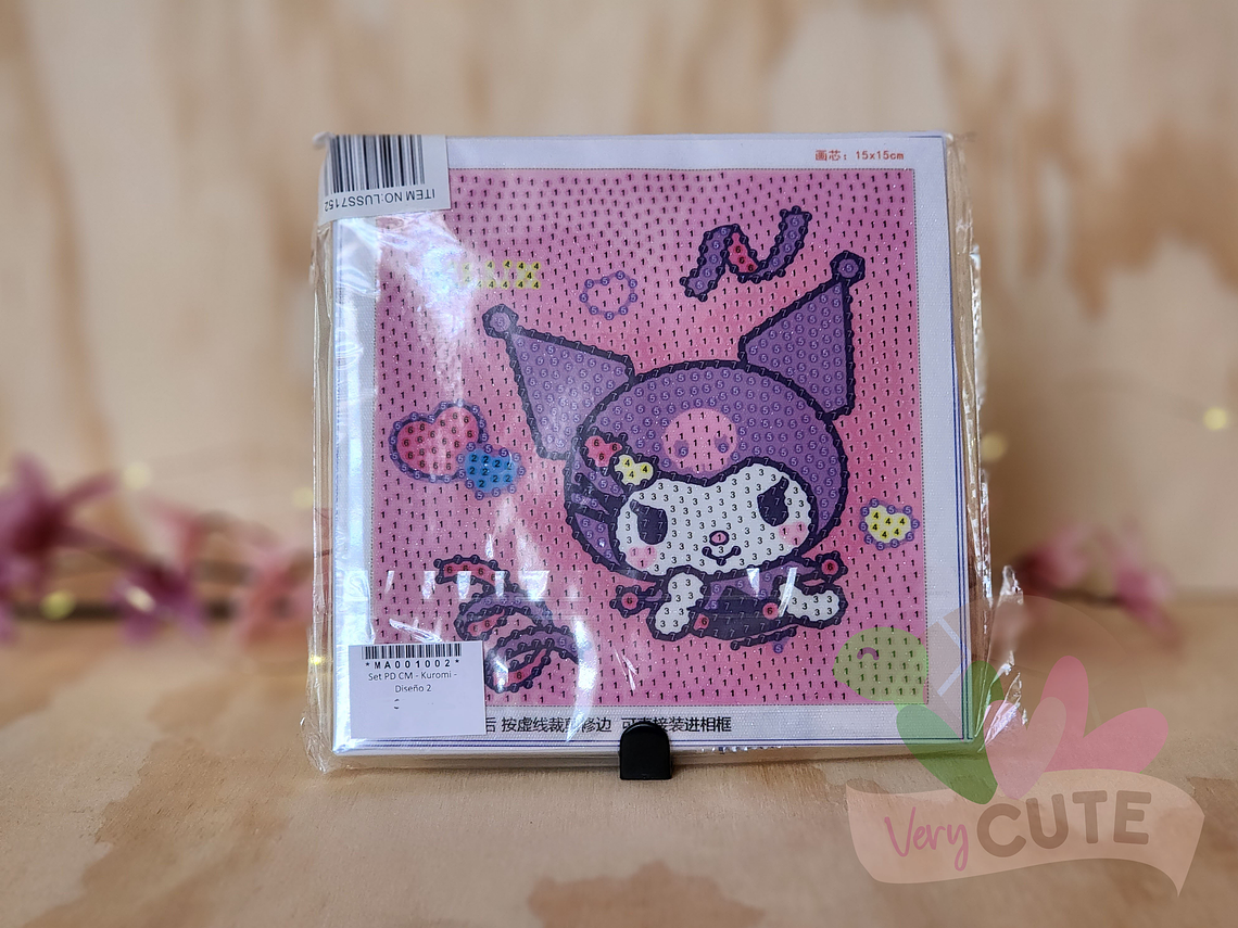 Set Pintura con Diamantes Con Marco - Kuromi 1