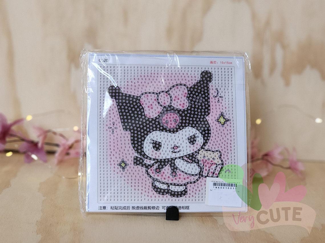 Set Pintura con Diamantes Con Marco - Kuromi 2