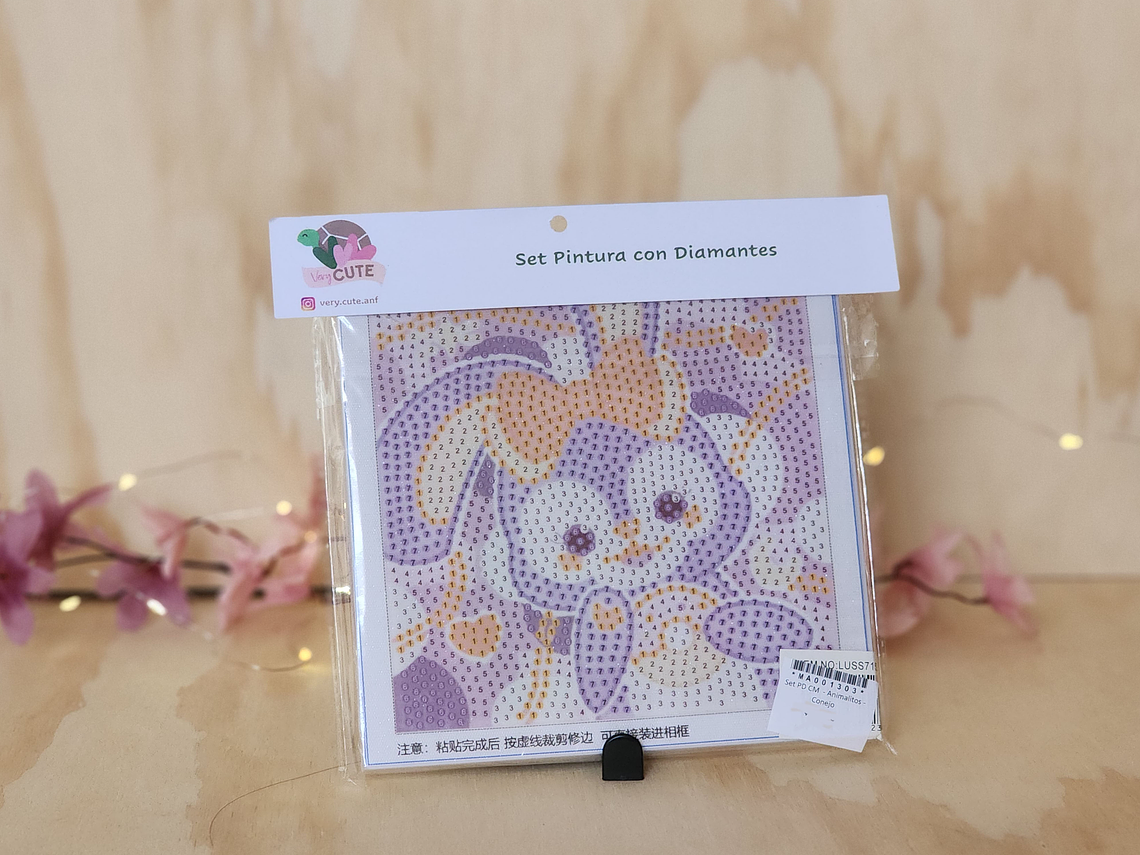 Set Pintura con Diamantes Con Marco - Animalitos 1