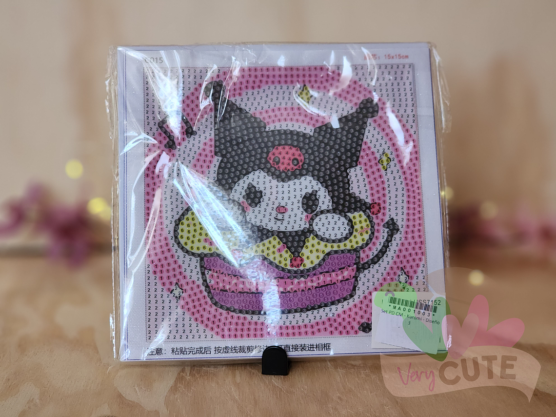 Set Pintura con Diamantes Con Marco - Kuromi 3
