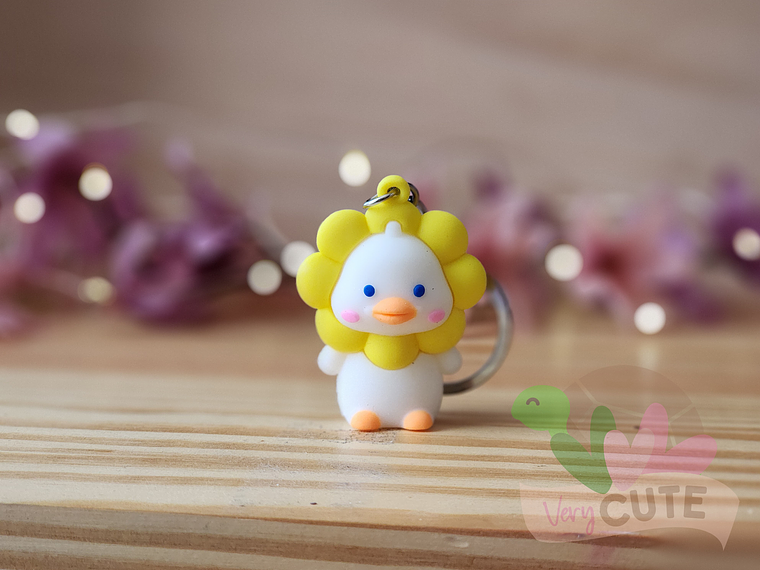 Llavero Patito Flor 1