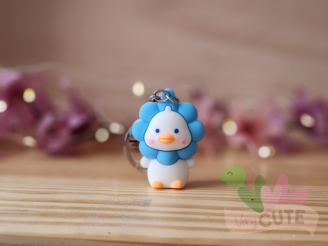 Llavero Patito Flor 2