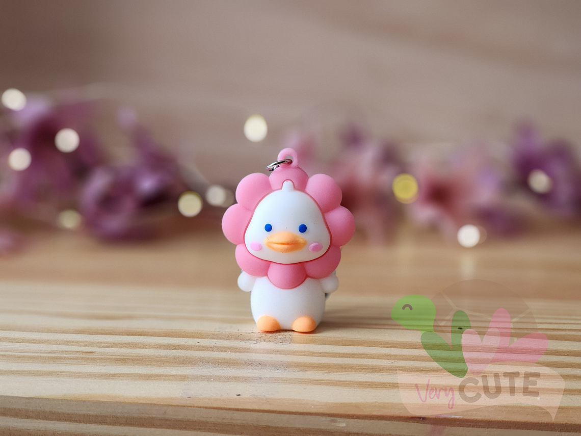 Llavero Patito Flor 3