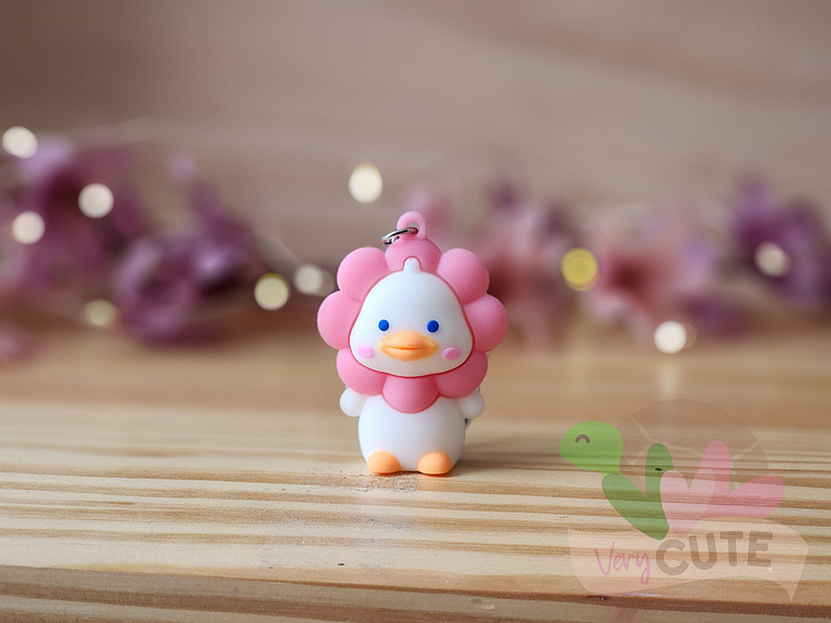 Llavero Patito Flor 3