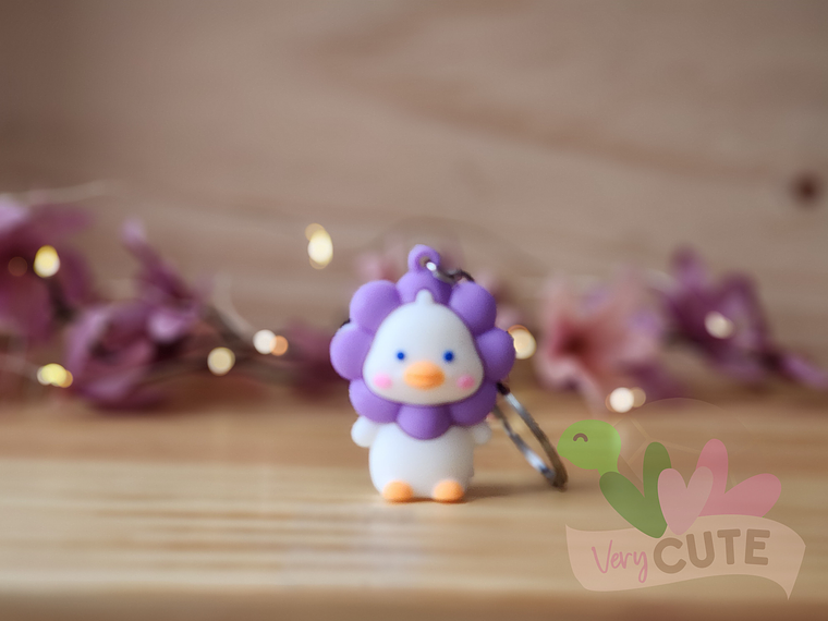 Llavero Patito Flor 4