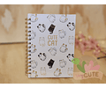 Libreta Argollada Cute Cat - Tapa Dura