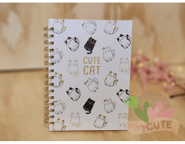 Libreta Argollada Cute Cat - Tapa Dura