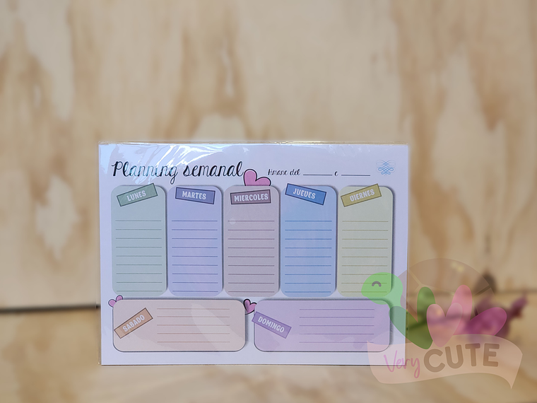 Planner Semanal  - Formato Block Horizontal 4