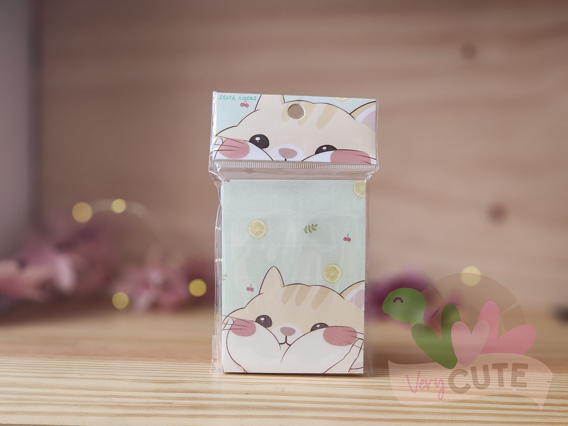  Tacos Post-it Diseño Gatito 1