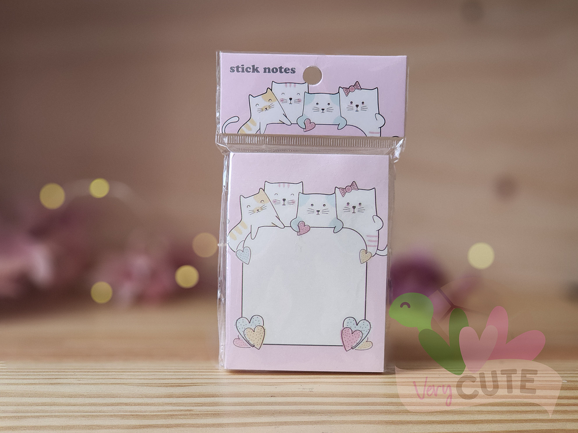  Tacos Post-it Diseño Gatito 2