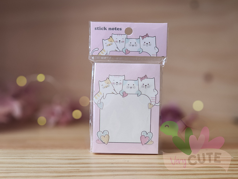  Tacos Post-it Diseño Gatito 2