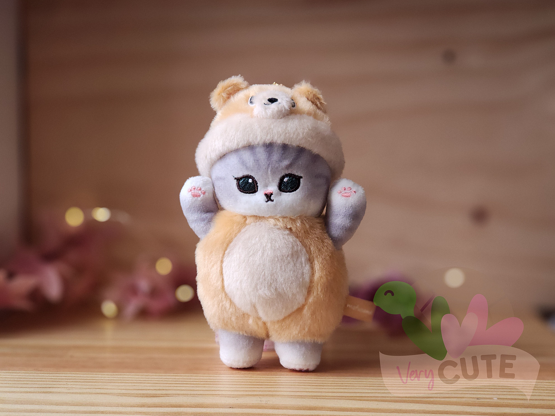 Llavero Peluche Gato Mofusand - Traje Animales 1