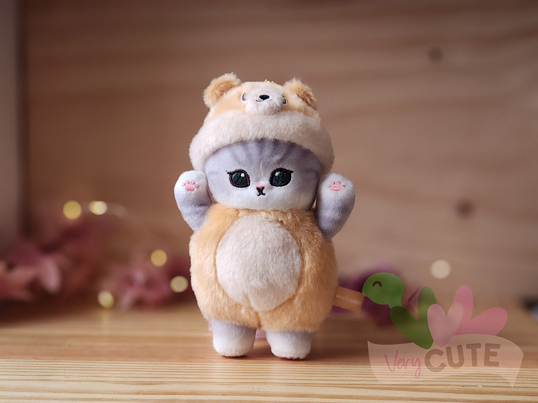 Llavero Peluche Gato Mofusand - Traje Animales 1