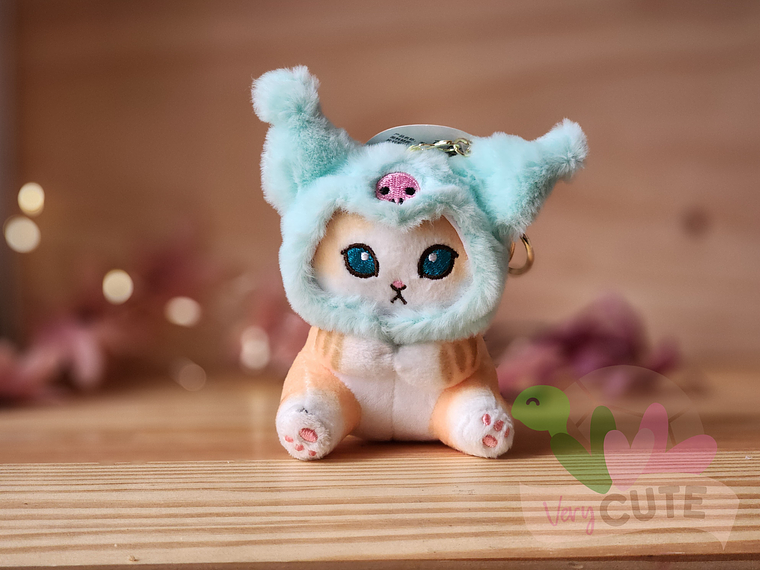  Llavero Peluche Gato Mofusand - Kuromi 1