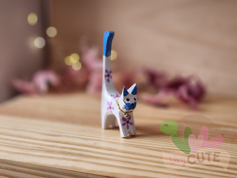 Gatito Anillero Madera 2