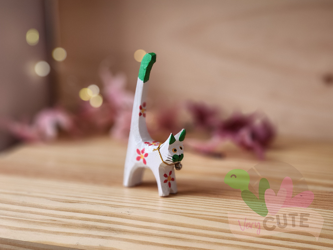 Gatito Anillero Madera 4