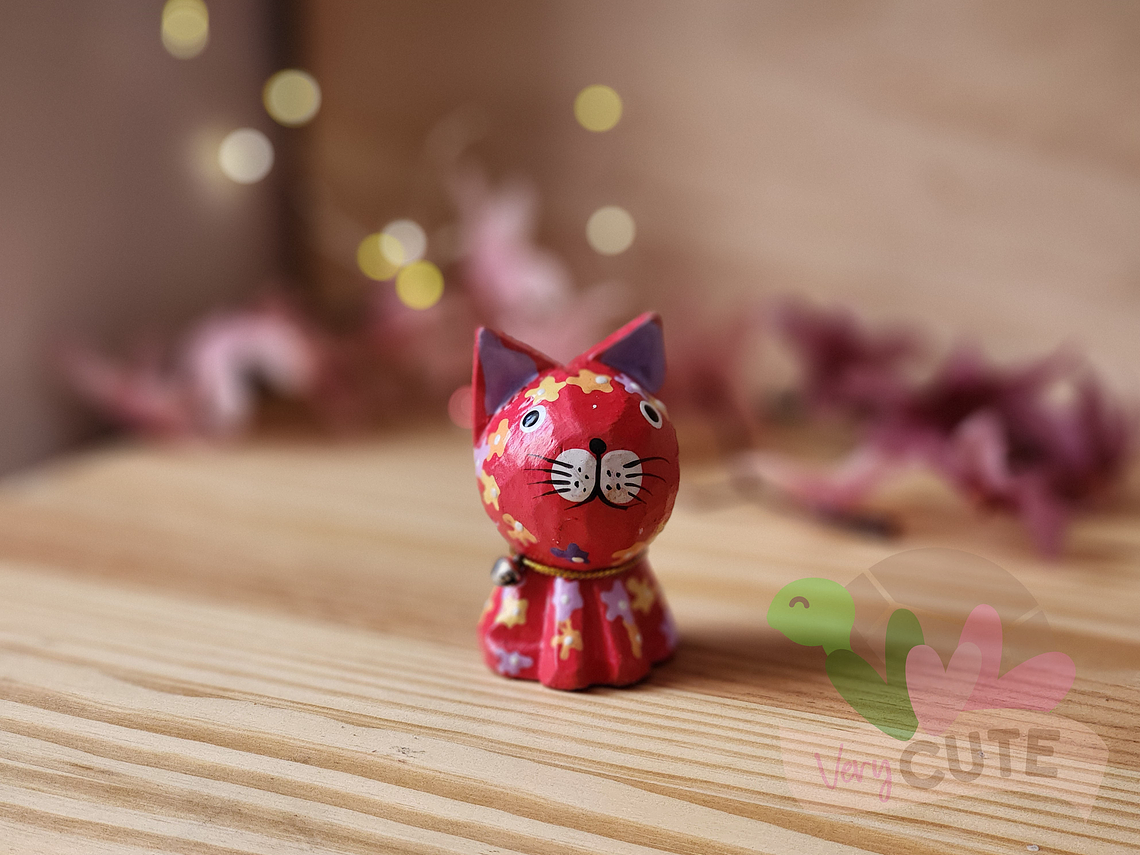 Gatito Decorativo - Diseño Flores 2