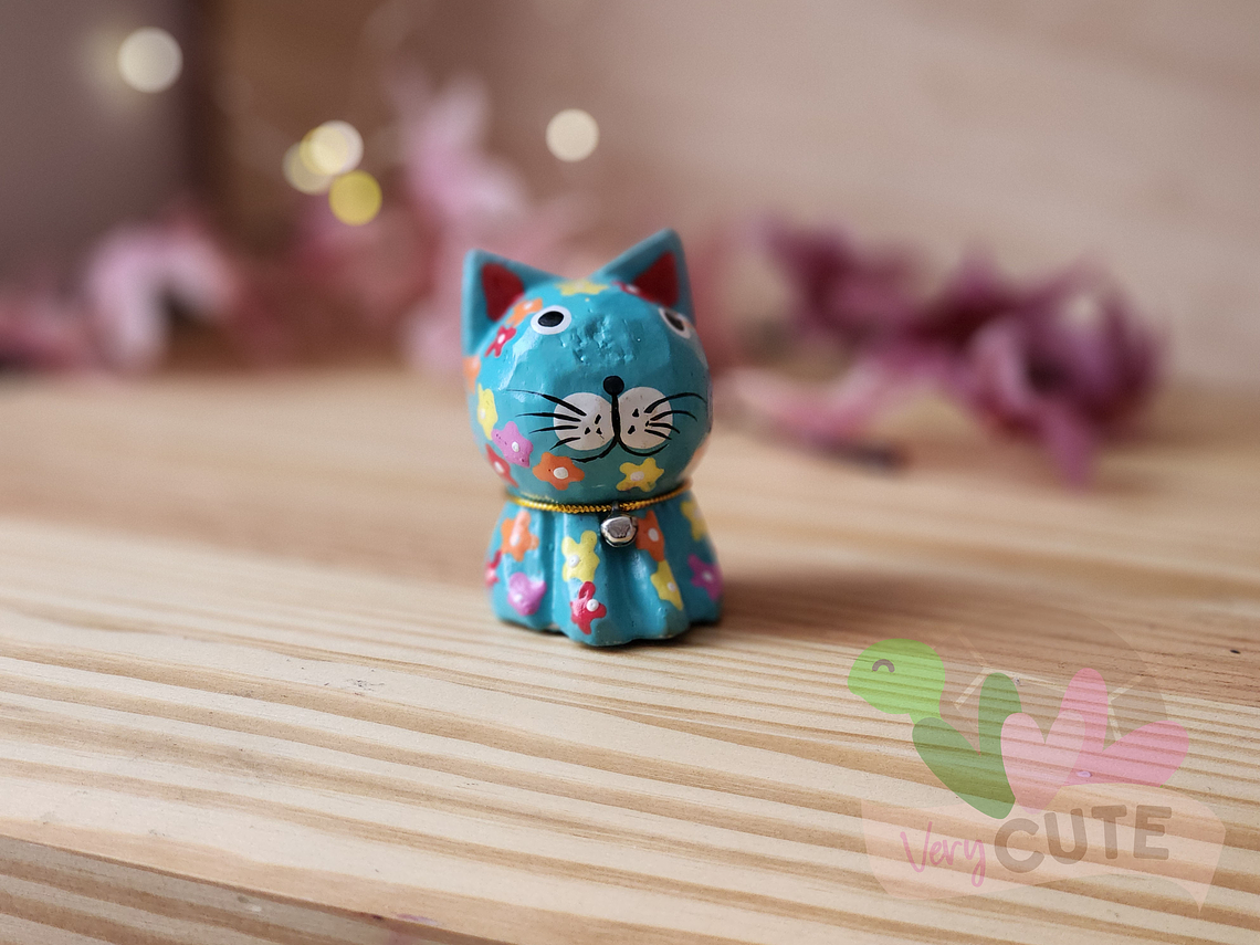 Gatito Decorativo - Diseño Flores 3