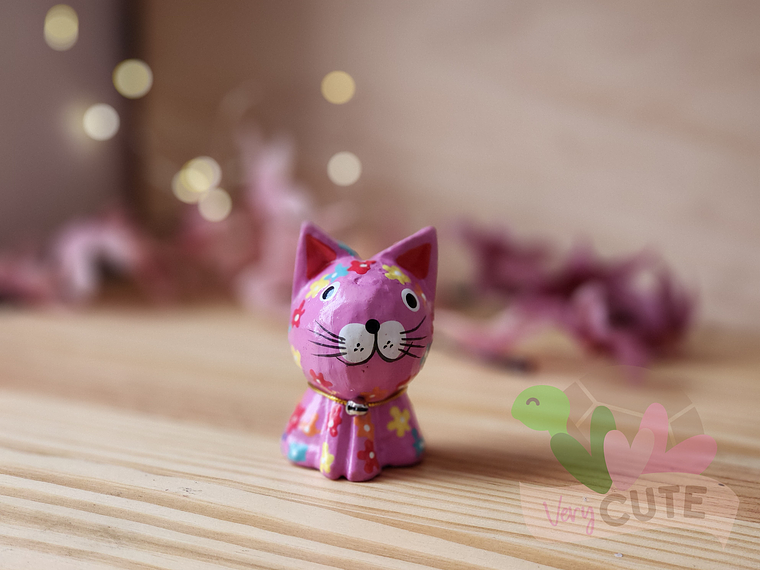 Gatito Decorativo - Diseño Flores 4