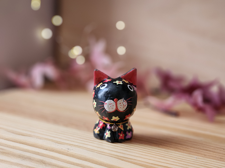 Gatito Decorativo - Diseño Flores 5