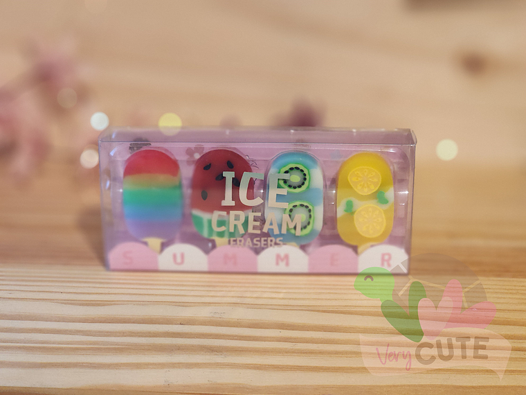 Set Gomas de Borrar Helados 1