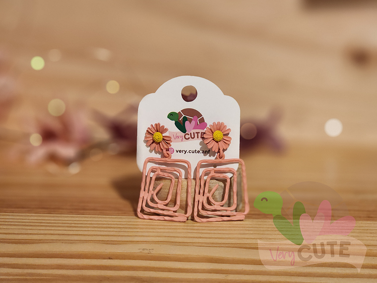 Aros con Diseño de Flor 1