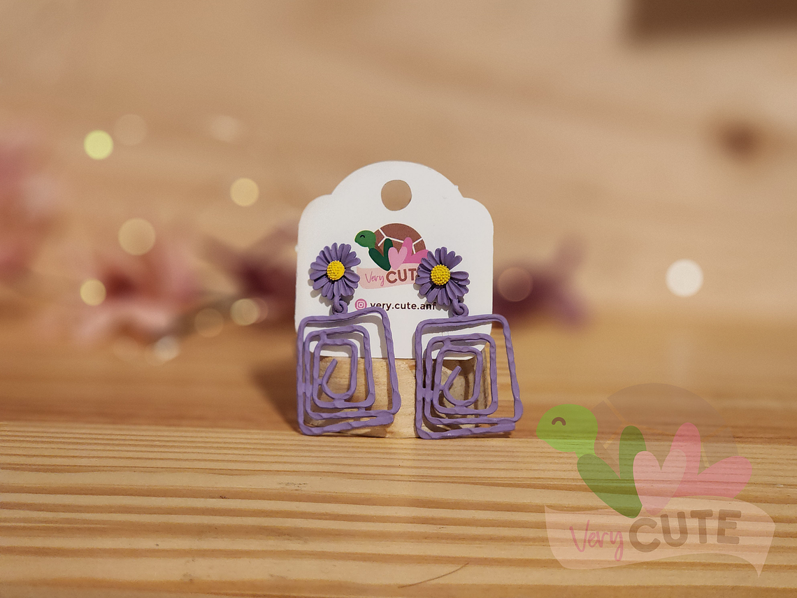 Aros con Diseño de Flor 3