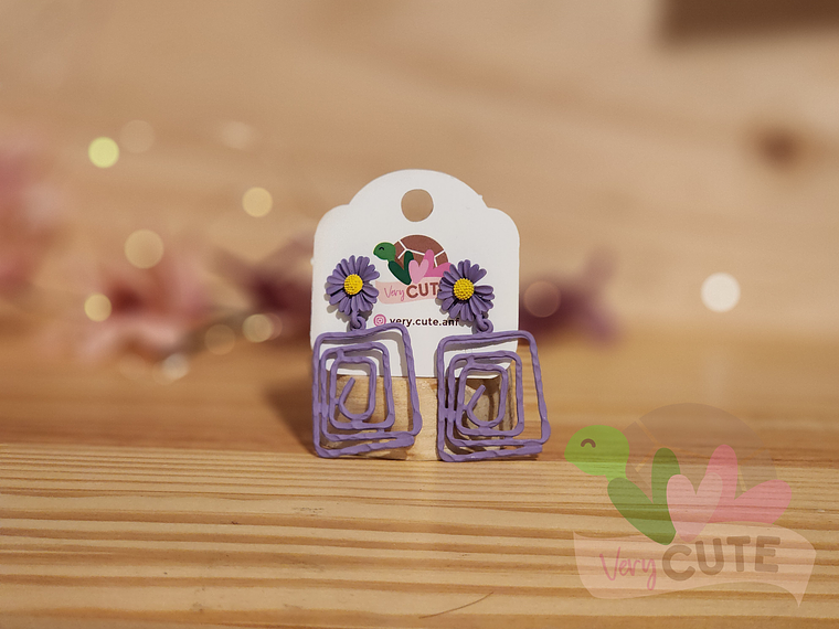 Aros con Diseño de Flor 3