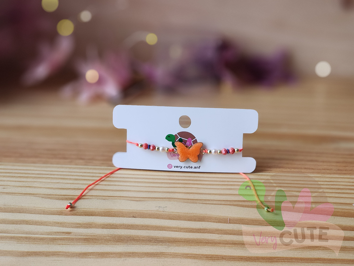 Pulsera Cordón - Mariposa Esmaltada 2