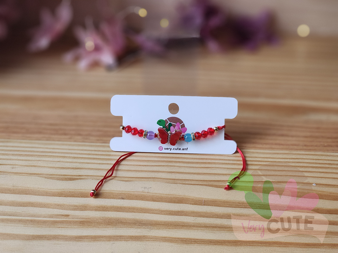 Pulsera Cordón Mariposa - Varios Colores 5