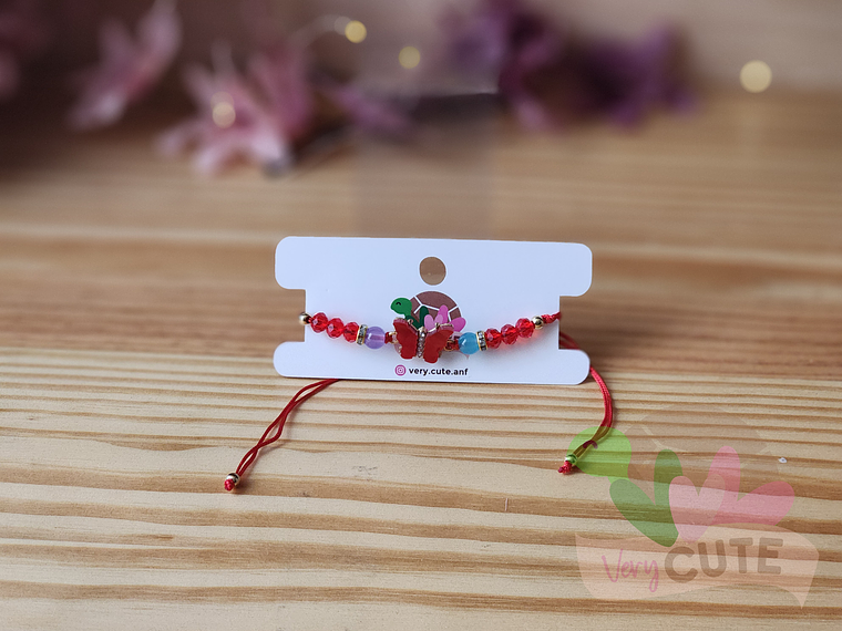 Pulsera Cordón Mariposa - Varios Colores 5