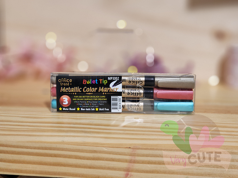  Marcadores Metálicos - 3 Colores 1