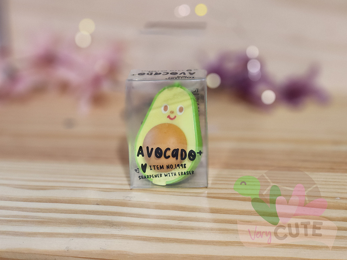 Sacapunta 3D Palta con Goma de Borrar 1
