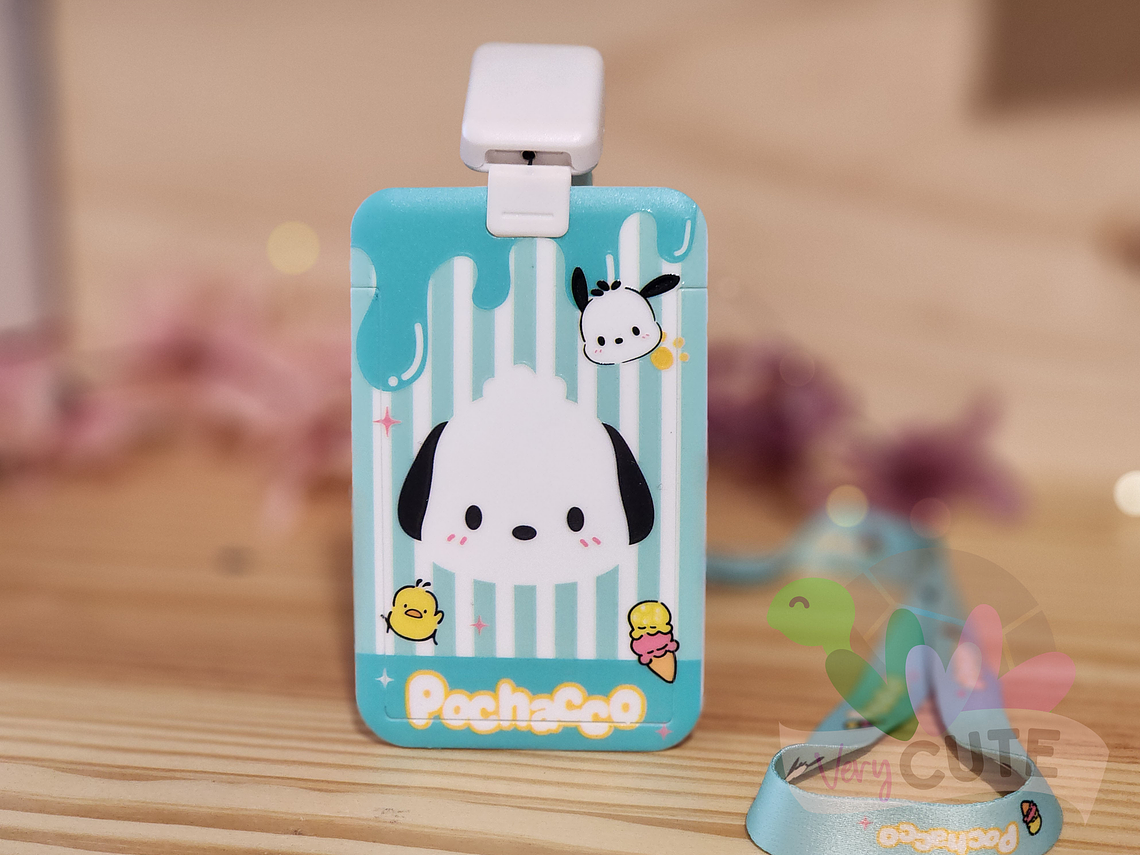 Porta Credencial + Lanyard - Personajes Sanrio -  Diseños Pastel 1